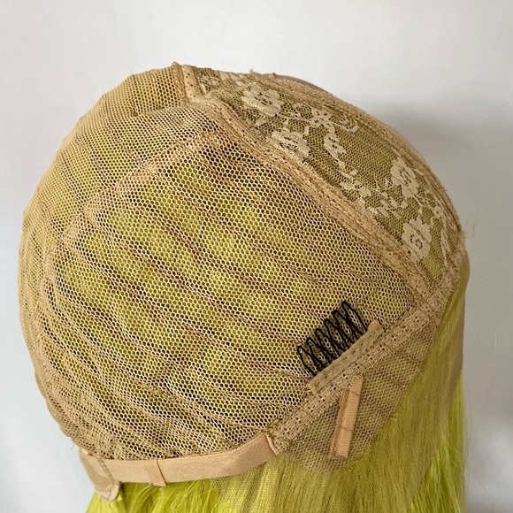 Gorgeous Green Lemon Premium Fiber Lace Front Wig for Daily Wear or Events - Picture 5 of 8